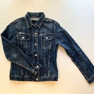 Sisley Jean Jacket Size Small Blue Denim Made in Italy